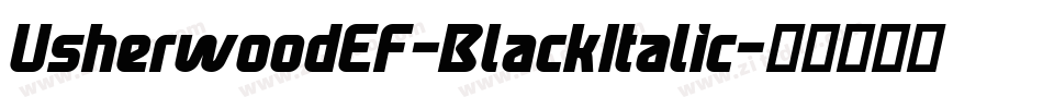 UsherwoodEF-BlackItalic字体转换