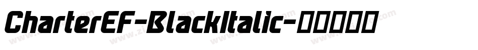 CharterEF-BlackItalic字体转换