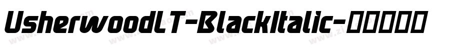UsherwoodLT-BlackItalic字体转换