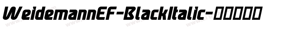 WeidemannEF-BlackItalic字体转换