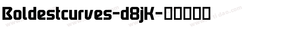 Boldestcurves-d8jK字体转换