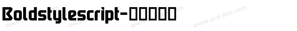 Boldstylescript字体转换