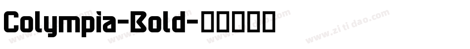 Colympia-Bold字体转换