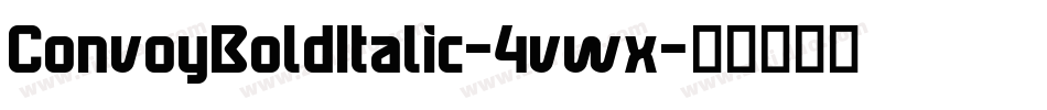 ConvoyBoldItalic-4vwx字体转换