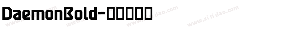 DaemonBold字体转换