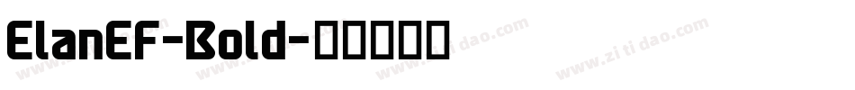 ElanEF-Bold字体转换