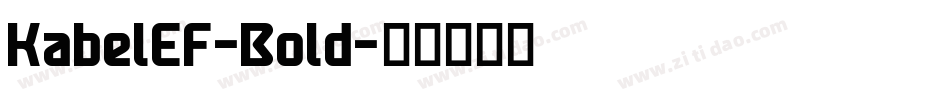 KabelEF-Bold字体转换