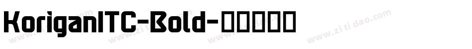 KoriganITC-Bold字体转换