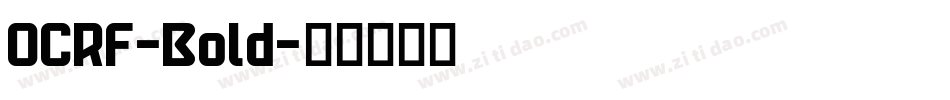 OCRF-Bold字体转换