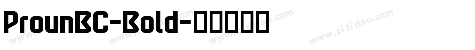 ProunBC-Bold字体转换