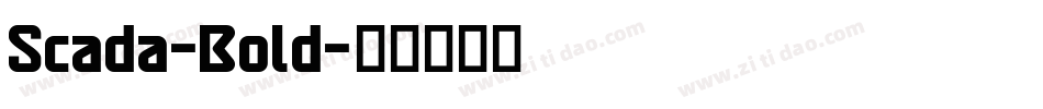 Scada-Bold字体转换