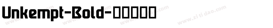 Unkempt-Bold字体转换