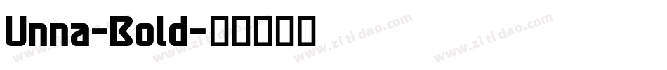Unna-Bold字体转换