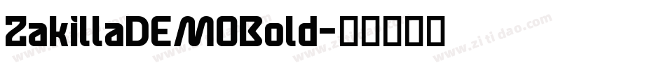 ZakillaDEMOBold字体转换