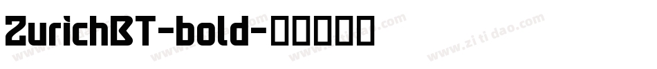 ZurichBT-bold字体转换