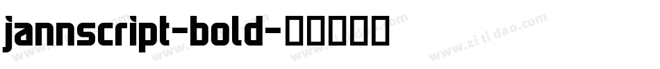 jannscript-bold字体转换