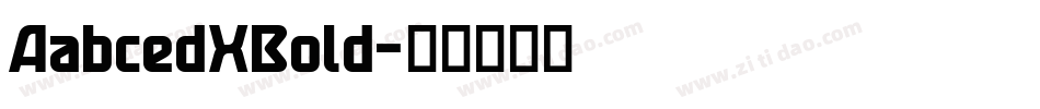 AabcedXBold字体转换