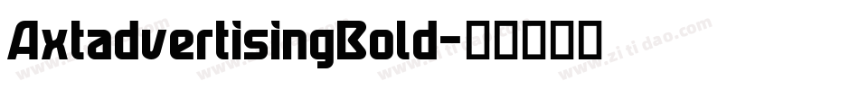 AxtadvertisingBold字体转换