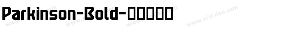 Parkinson-Bold字体转换