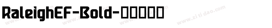 RaleighEF-Bold字体转换