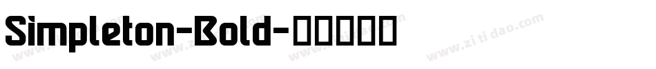 Simpleton-Bold字体转换
