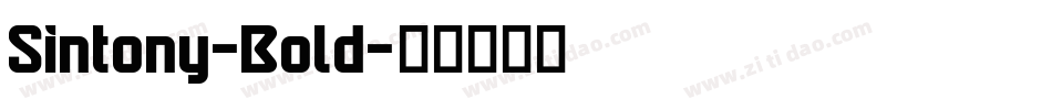 Sintony-Bold字体转换
