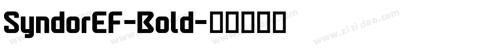 SyndorEF-Bold字体转换