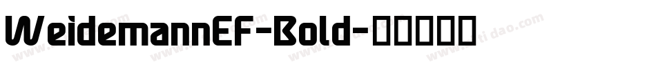 WeidemannEF-Bold字体转换