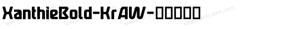 XanthieBold-KrAW字体转换