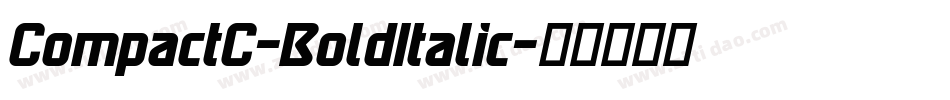 CompactC-BoldItalic字体转换