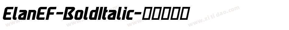 ElanEF-BoldItalic字体转换