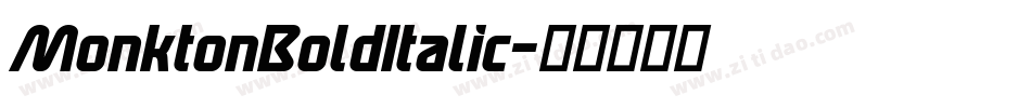 MonktonBoldItalic字体转换
