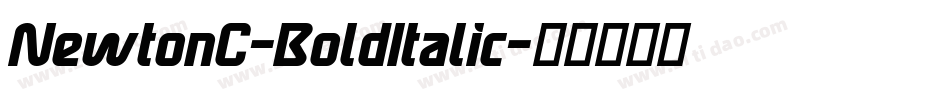 NewtonC-BoldItalic字体转换