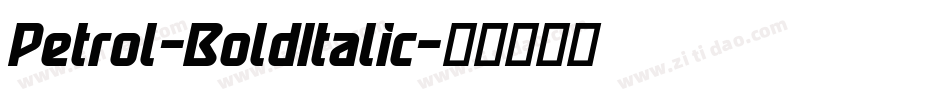 Petrol-BoldItalic字体转换