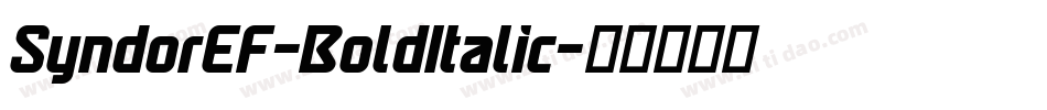 SyndorEF-BoldItalic字体转换
