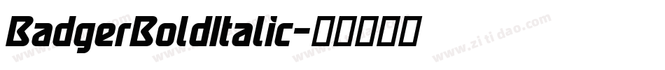 BadgerBoldItalic字体转换