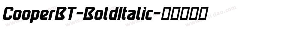 CooperBT-BoldItalic字体转换