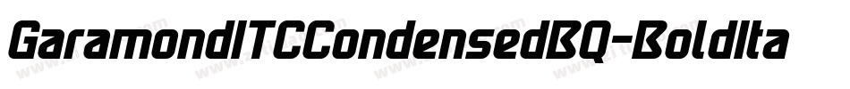 GaramondITCCondensedBQ-BoldItalic字体转换