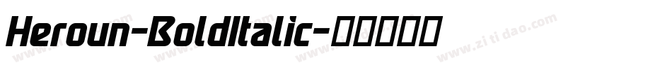Heroun-BoldItalic字体转换