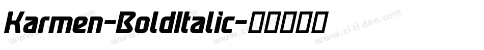 Karmen-BoldItalic字体转换