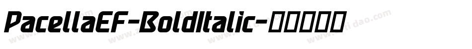 PacellaEF-BoldItalic字体转换