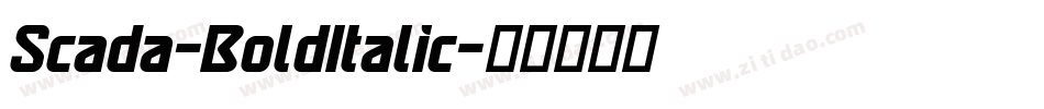 Scada-BoldItalic字体转换