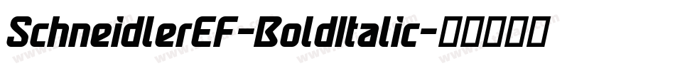 SchneidlerEF-BoldItalic字体转换 SchneidlerEF-BoldItalic字体转换