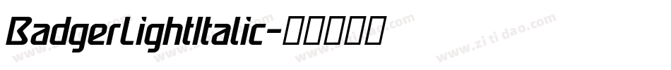 BadgerLightItalic字体转换