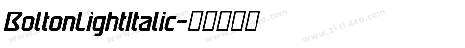 BoltonLightItalic字体转换