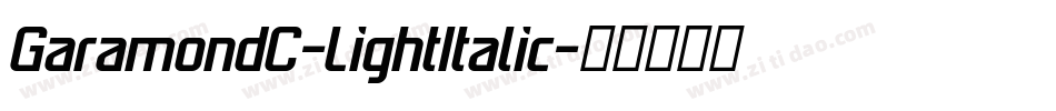 GaramondC-LightItalic字体转换