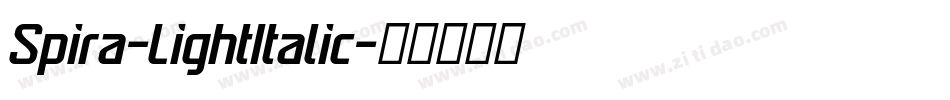 Spira-LightItalic字体转换