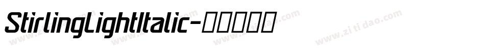 StirlingLightItalic字体转换