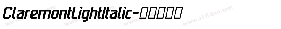 ClaremontLightItalic字体转换