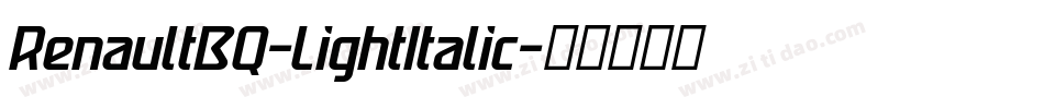 RenaultBQ-LightItalic字体转换